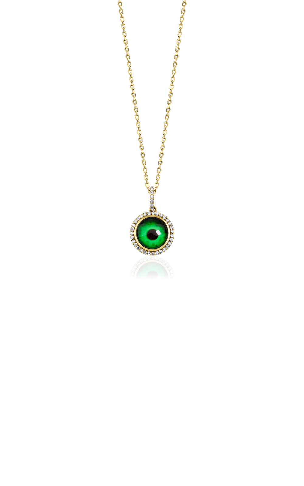 Green Eye Diamond Necklace