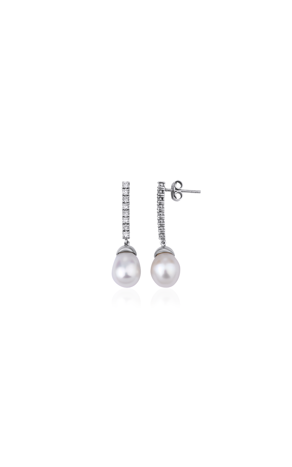 Diamond Pearl Long Earring