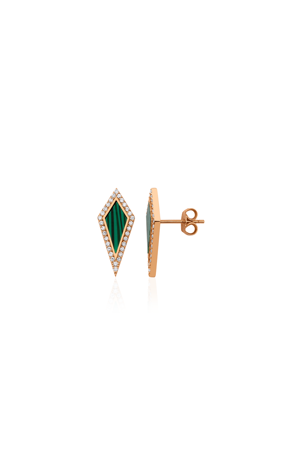 Kite Malachite Stud Earrings