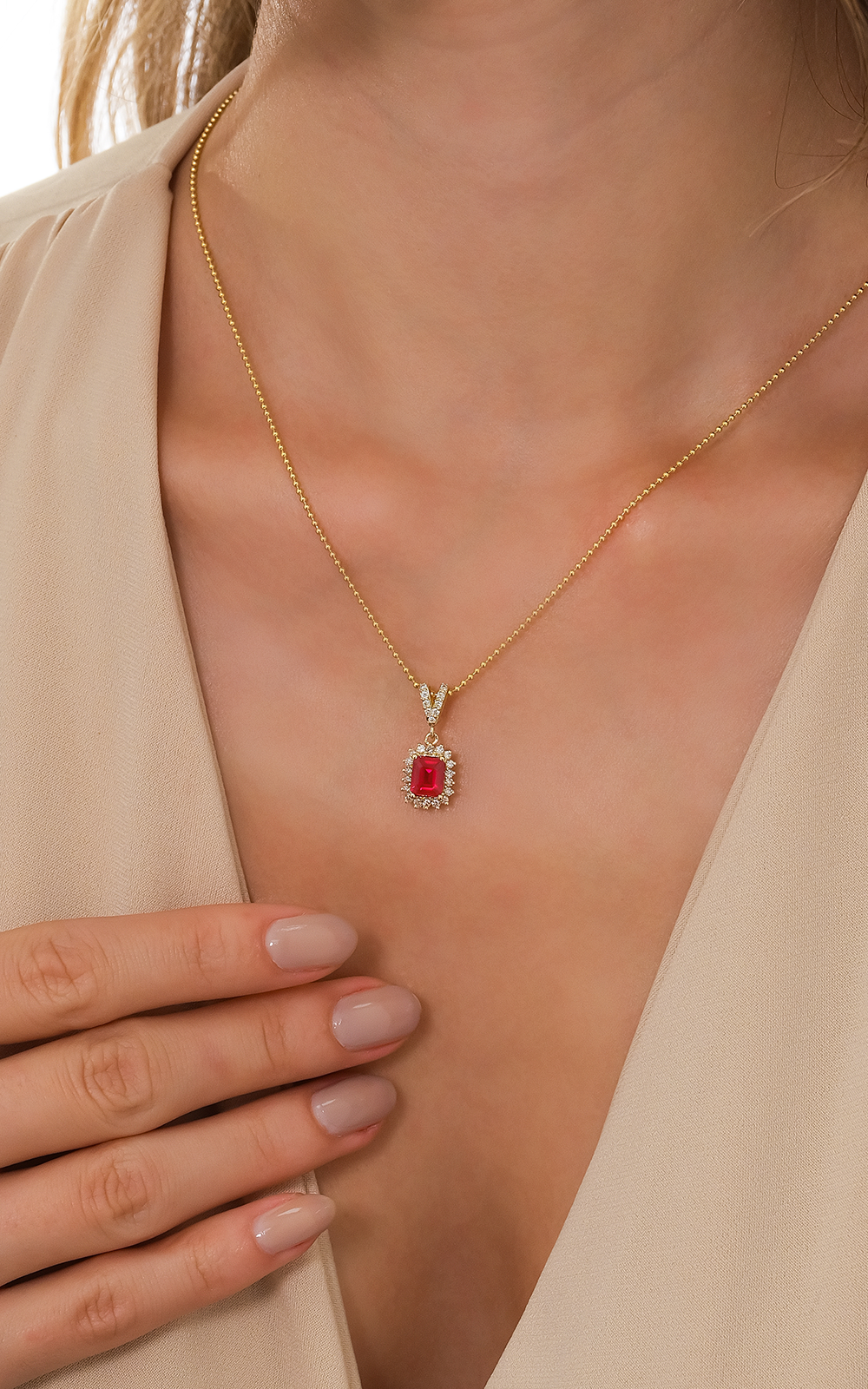Burma Ruby Diamond Necklace