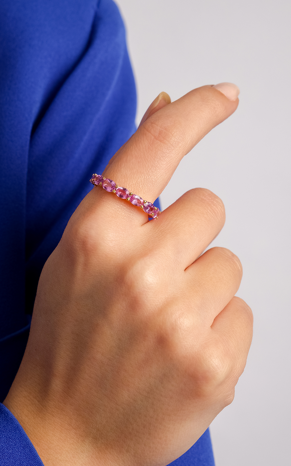 Pink Sapphire Band Ring