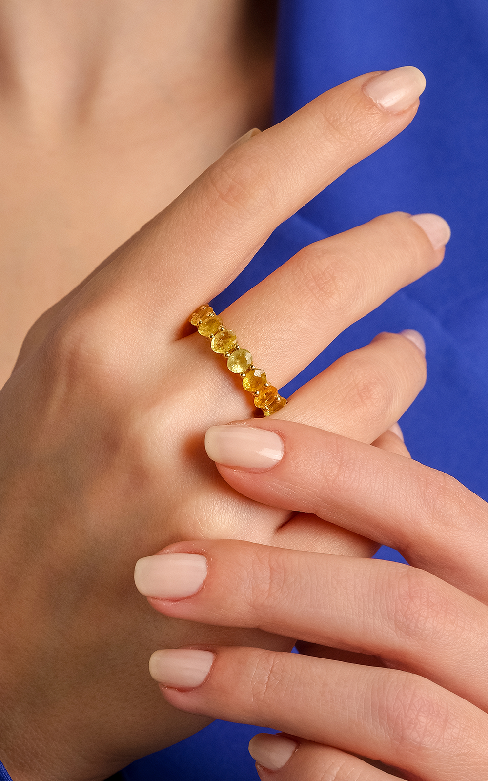 Yellow Sapphire Band Ring