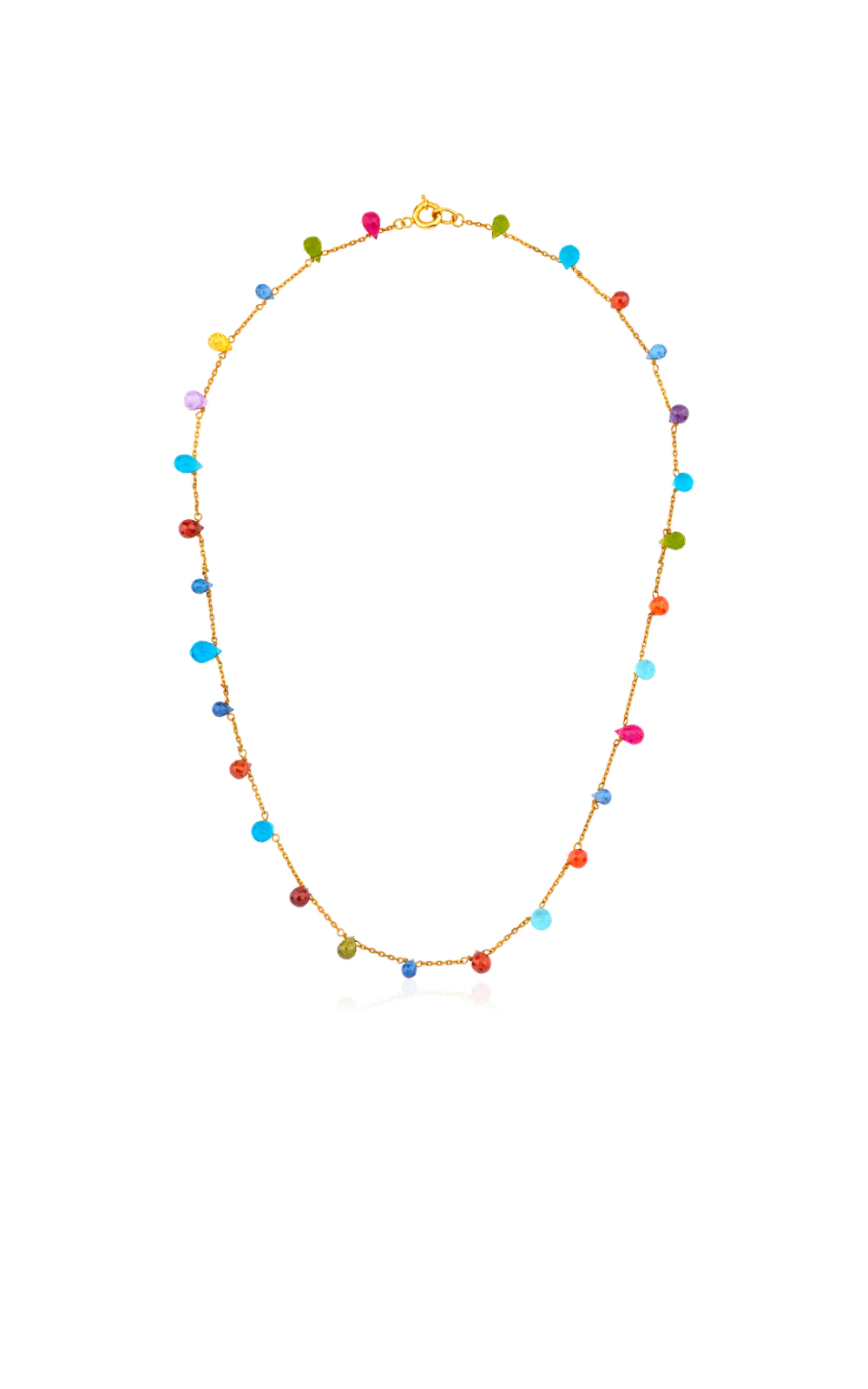 Multicolor Topaz Long Necklace