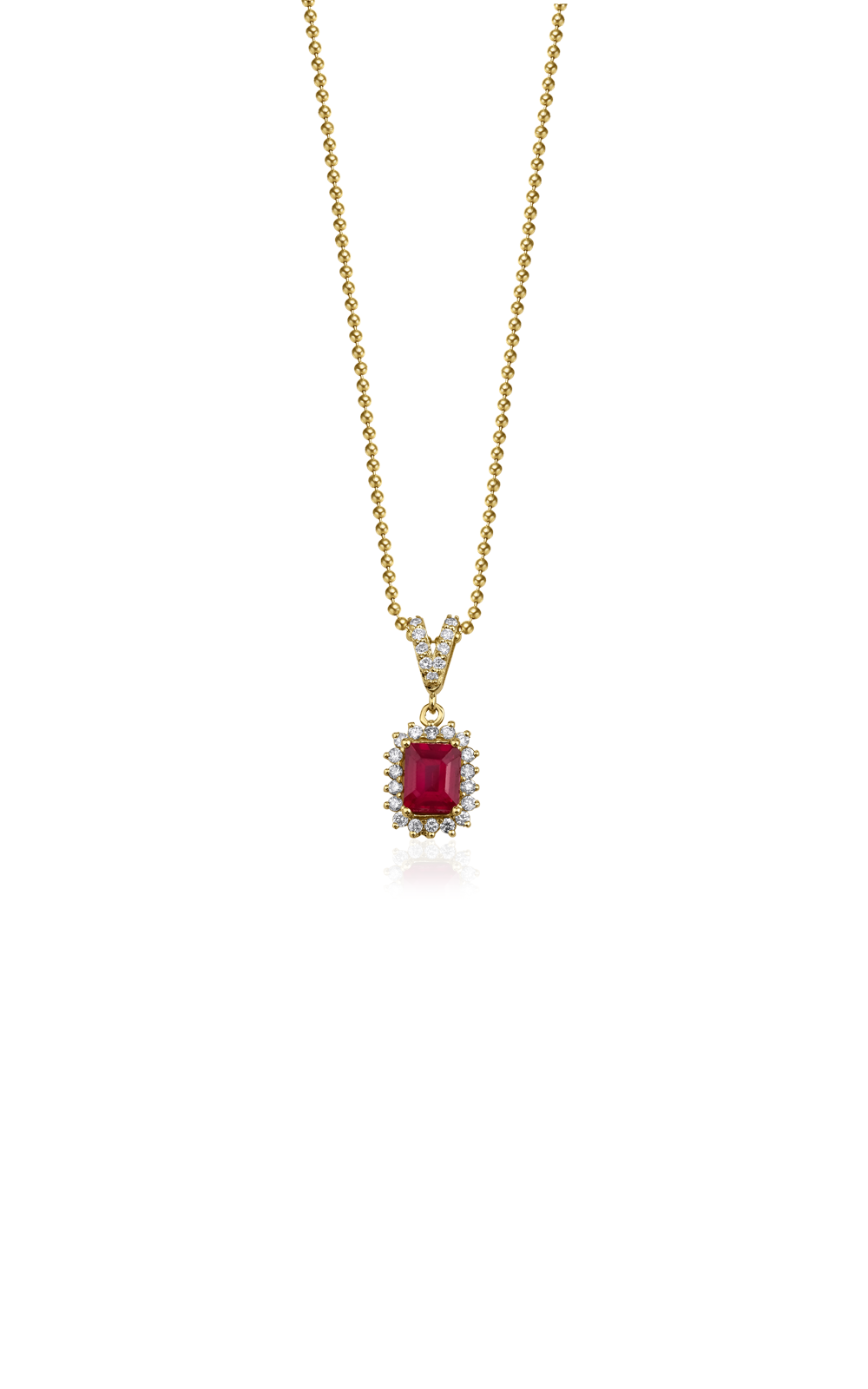Burma Ruby Diamond Necklace