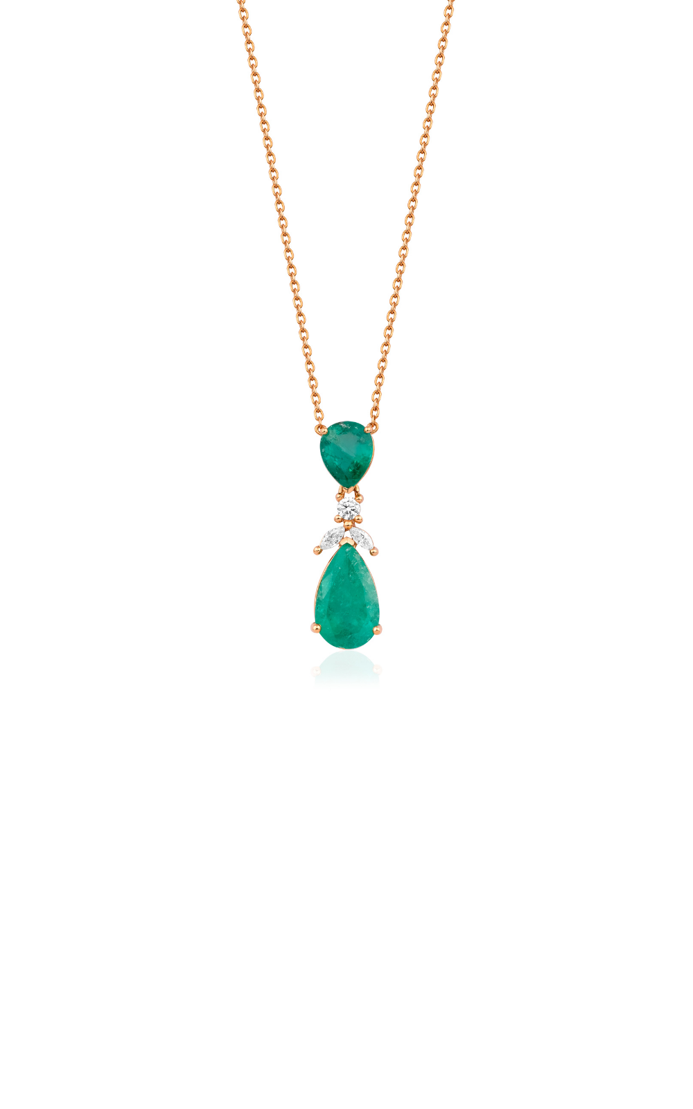 Emerald Duo Diamond Necklace