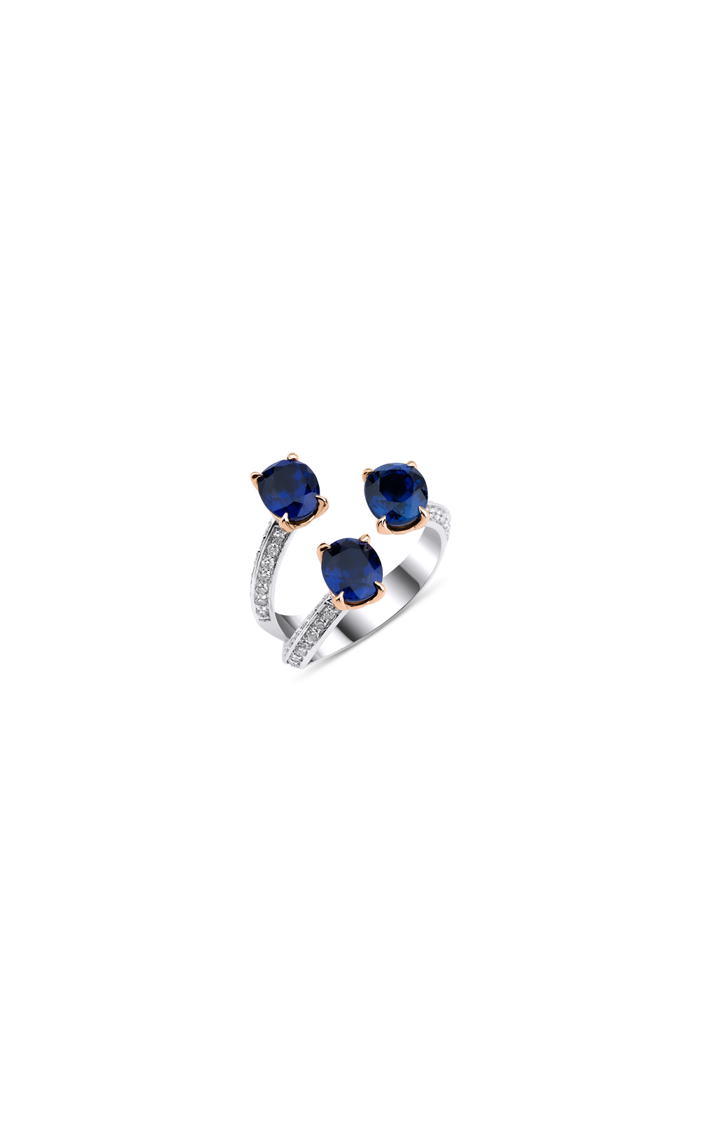 Tria Sapphire Diamond Ring