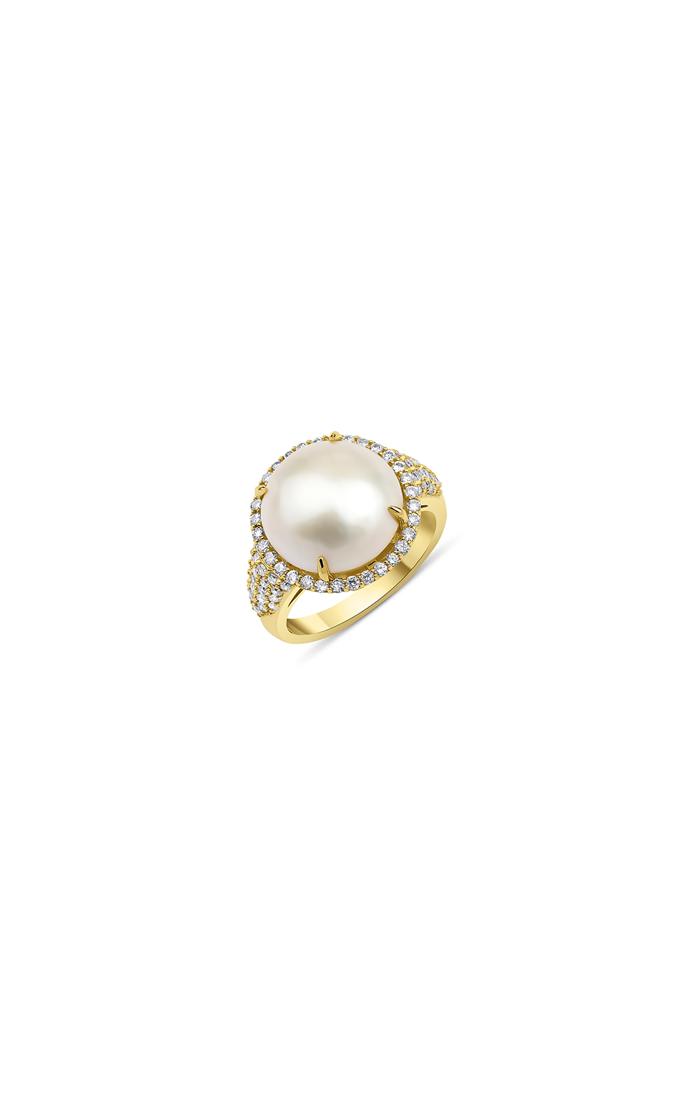 Mabe Pearl Diamond Ring