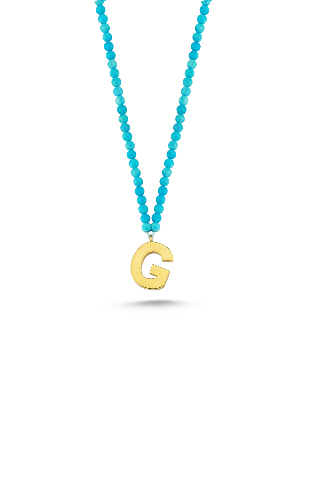 Turquoise Initial Necklace